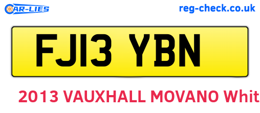 FJ13YBN are the vehicle registration plates.