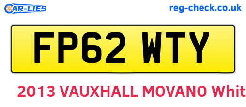 FP62WTY are the vehicle registration plates.