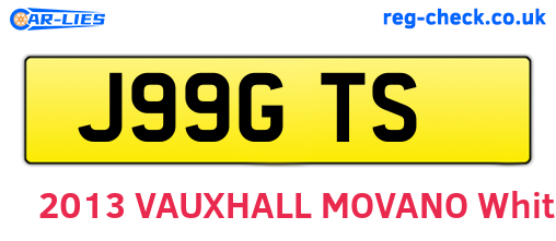J99GTS are the vehicle registration plates.