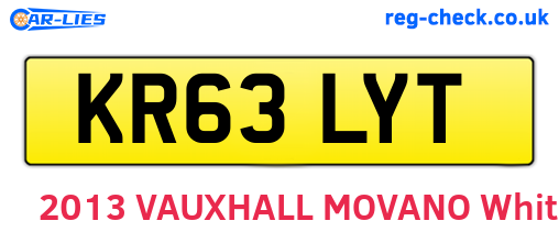 KR63LYT are the vehicle registration plates.