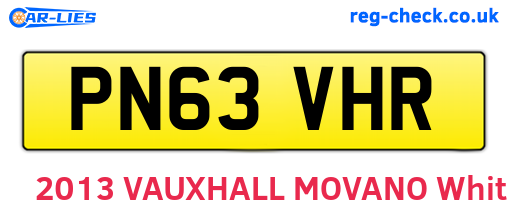 PN63VHR are the vehicle registration plates.