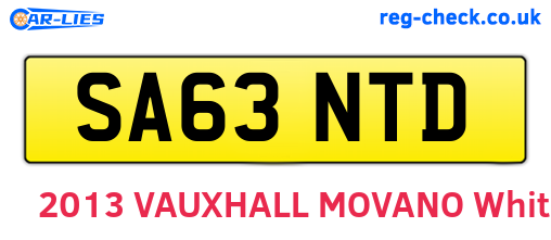 SA63NTD are the vehicle registration plates.