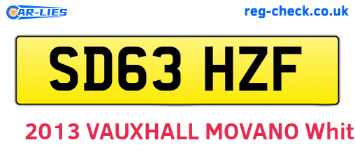 SD63HZF are the vehicle registration plates.