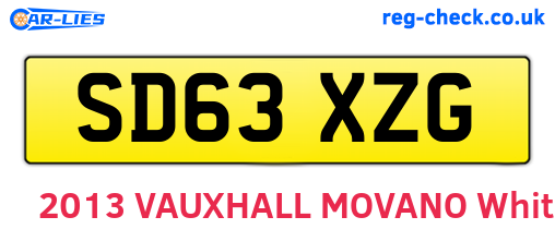 SD63XZG are the vehicle registration plates.