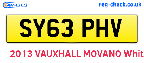 SY63PHV are the vehicle registration plates.