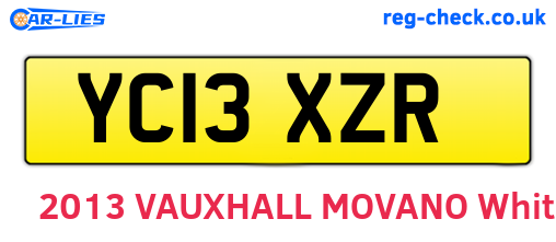 YC13XZR are the vehicle registration plates.