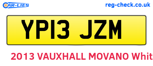 YP13JZM are the vehicle registration plates.