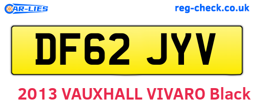 DF62JYV are the vehicle registration plates.