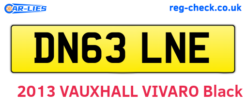 DN63LNE are the vehicle registration plates.