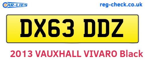 DX63DDZ are the vehicle registration plates.