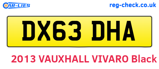 DX63DHA are the vehicle registration plates.