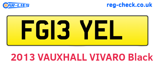 FG13YEL are the vehicle registration plates.