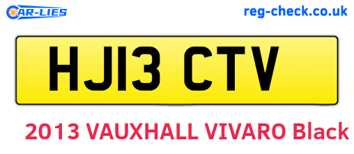 HJ13CTV are the vehicle registration plates.