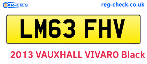 LM63FHV are the vehicle registration plates.