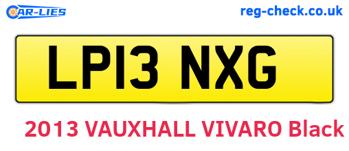 LP13NXG are the vehicle registration plates.
