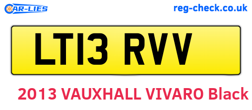 LT13RVV are the vehicle registration plates.