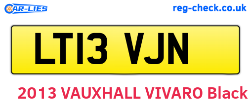 LT13VJN are the vehicle registration plates.