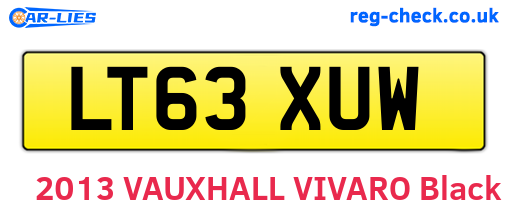 LT63XUW are the vehicle registration plates.