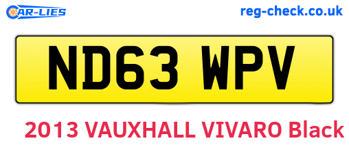 ND63WPV are the vehicle registration plates.