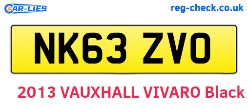 NK63ZVO are the vehicle registration plates.