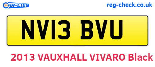 NV13BVU are the vehicle registration plates.