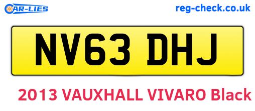 NV63DHJ are the vehicle registration plates.