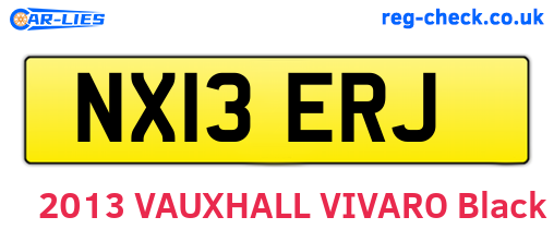 NX13ERJ are the vehicle registration plates.