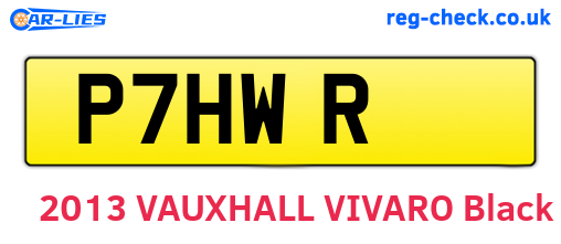 P7HWR are the vehicle registration plates.