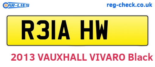 R31AHW are the vehicle registration plates.