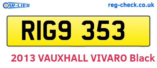 RIG9353 are the vehicle registration plates.