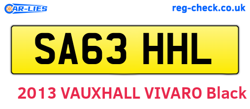 SA63HHL are the vehicle registration plates.