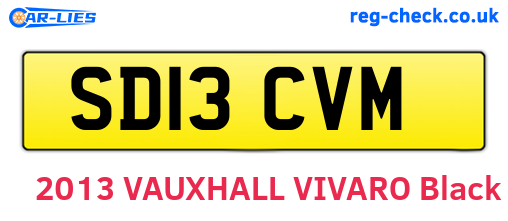 SD13CVM are the vehicle registration plates.