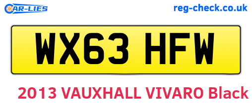 WX63HFW are the vehicle registration plates.