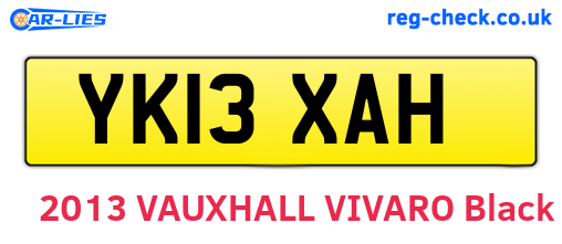 YK13XAH are the vehicle registration plates.