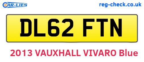 DL62FTN are the vehicle registration plates.