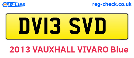 DV13SVD are the vehicle registration plates.