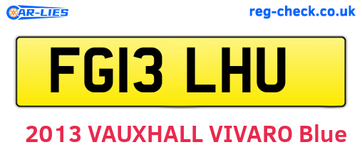 FG13LHU are the vehicle registration plates.