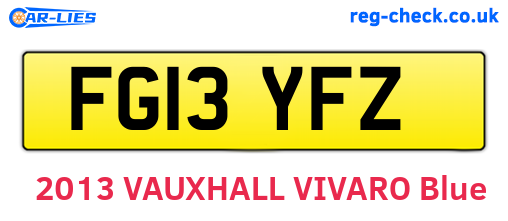 FG13YFZ are the vehicle registration plates.
