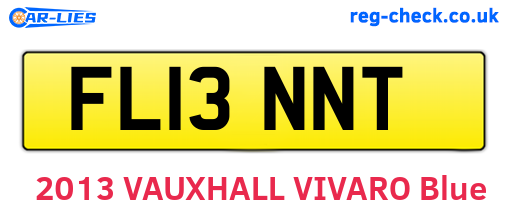 FL13NNT are the vehicle registration plates.