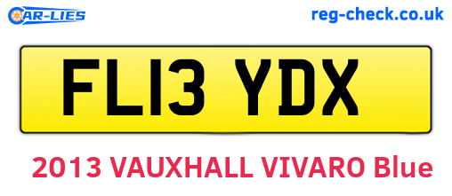 FL13YDX are the vehicle registration plates.