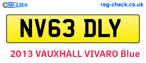 NV63DLY are the vehicle registration plates.