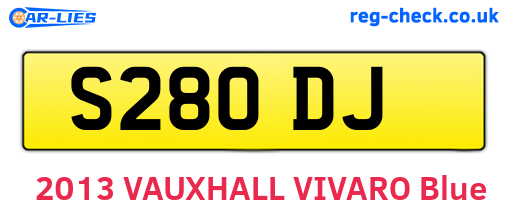 S28ODJ are the vehicle registration plates.