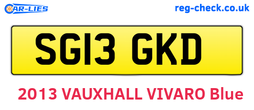 SG13GKD are the vehicle registration plates.