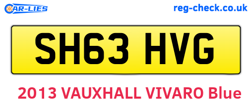 SH63HVG are the vehicle registration plates.