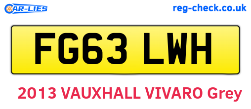 FG63LWH are the vehicle registration plates.