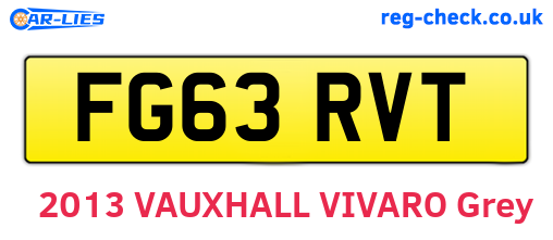 FG63RVT are the vehicle registration plates.