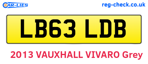 LB63LDB are the vehicle registration plates.