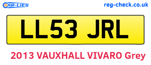 LL53JRL are the vehicle registration plates.
