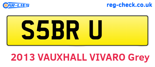 S5BRU are the vehicle registration plates.