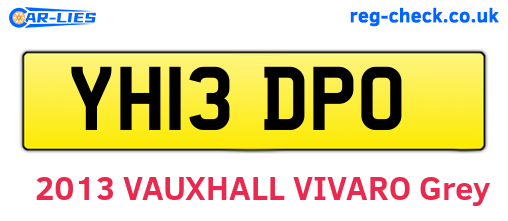 YH13DPO are the vehicle registration plates.